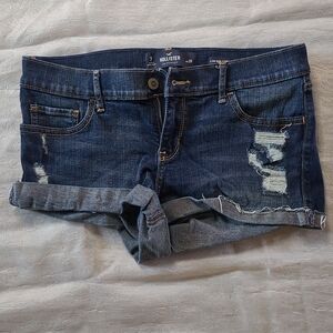 Hollister Women's Blue Denim Shorts